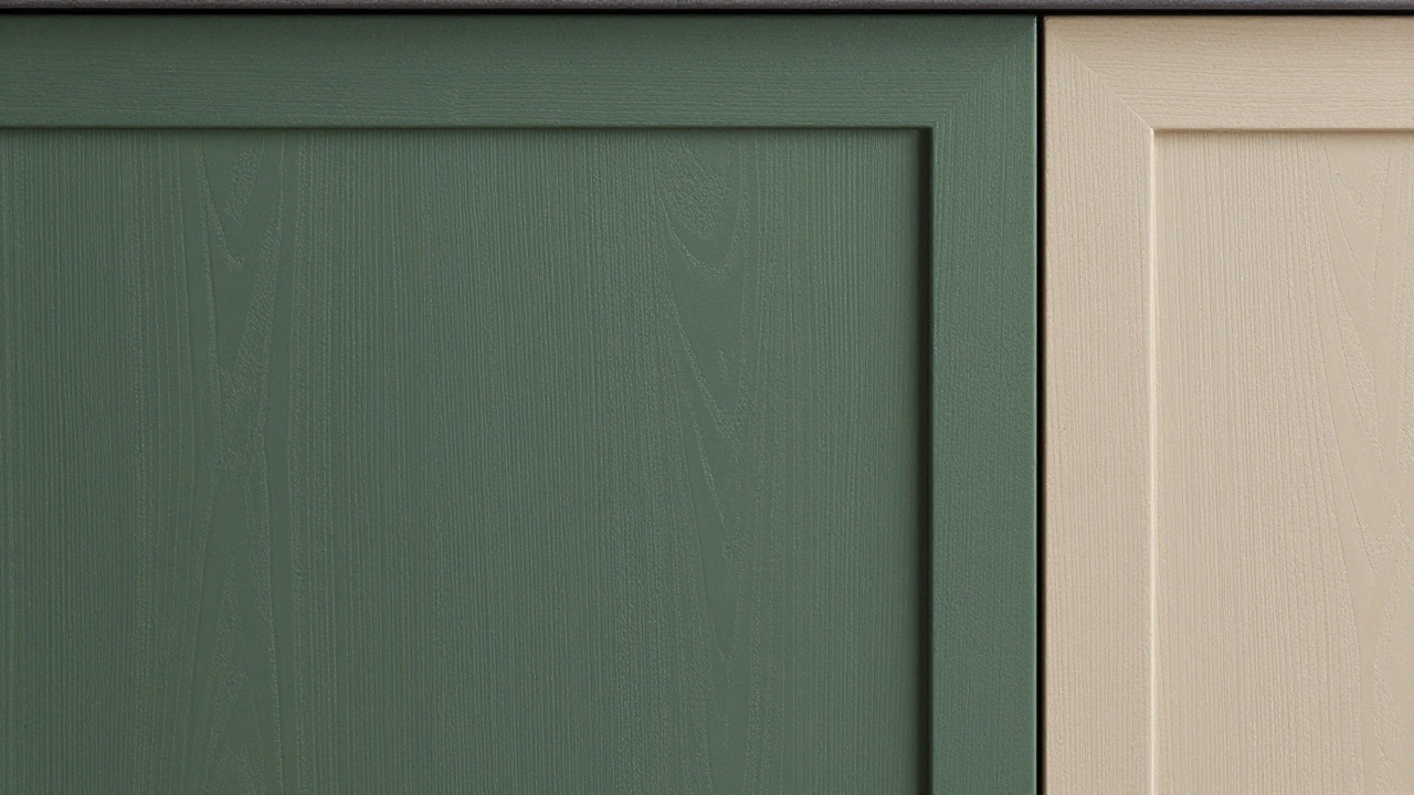 Текстурированные фасады из переработанной древесины с оттенком тёплого мха и натуральной фактурой