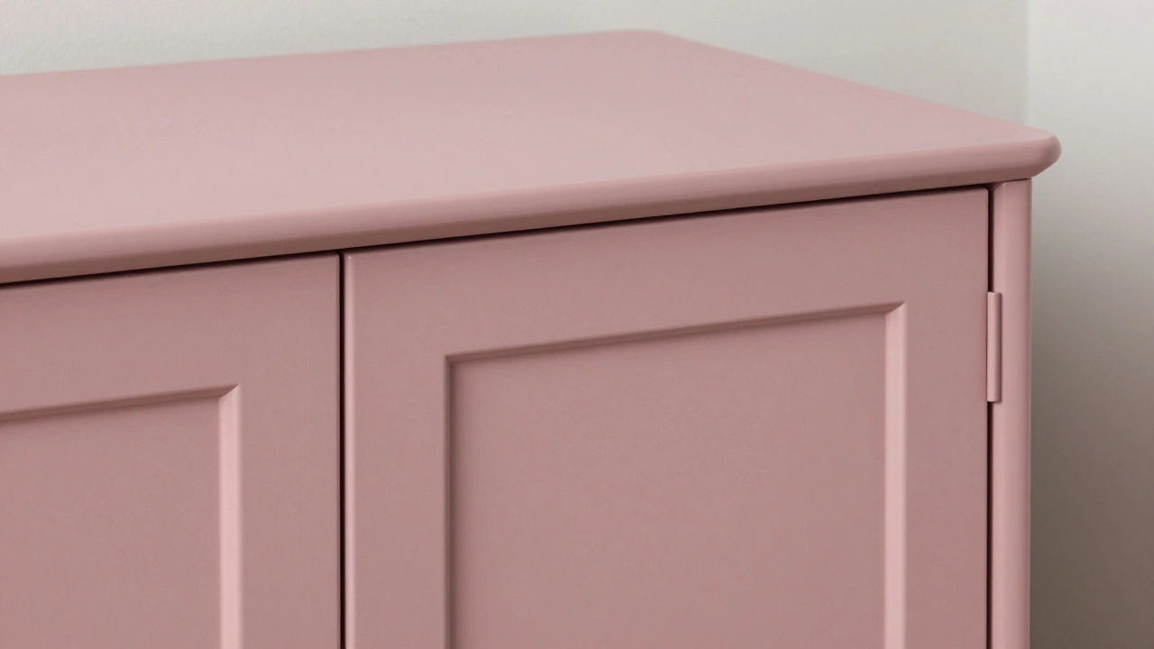 Современная мебель из МДФ в цвете пыльной розы